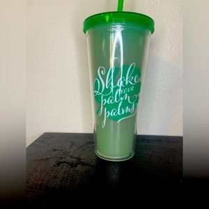 Green Palm leaf tumbler
